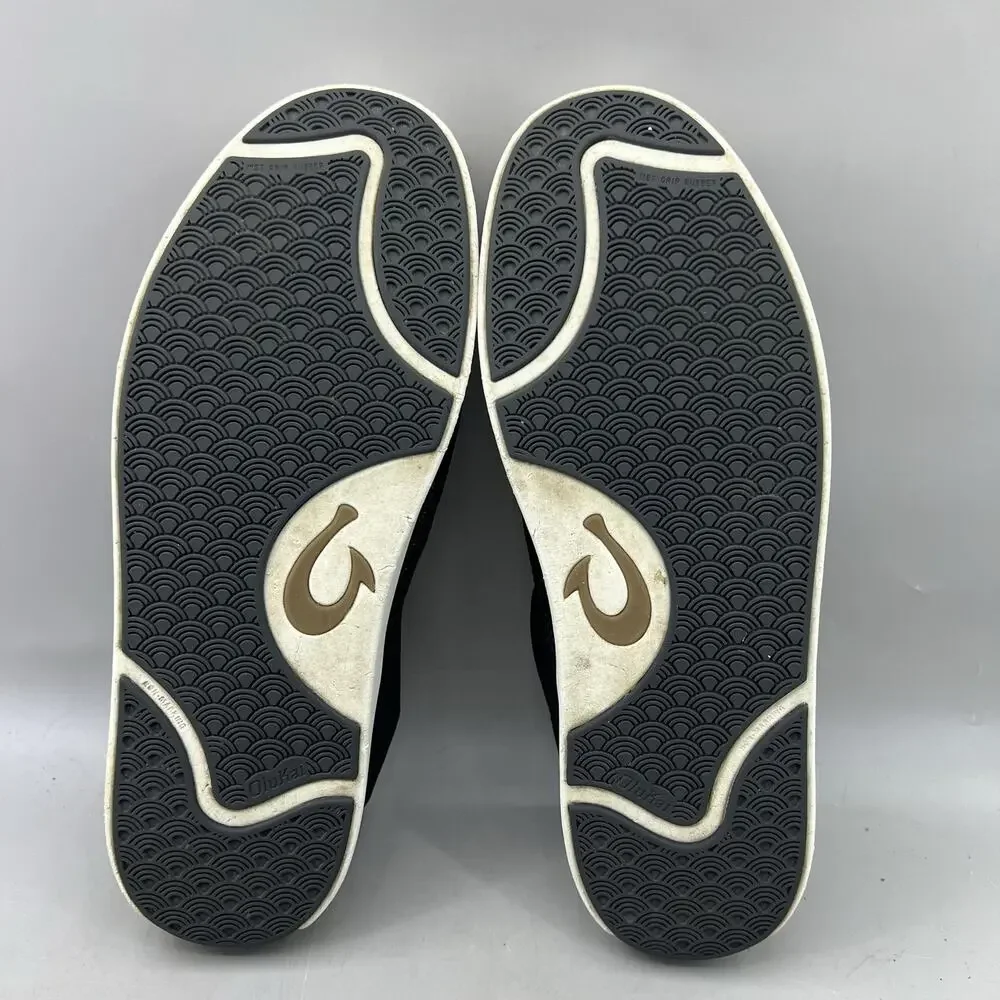 OluKai Lae'ahi Slip On Casual Shoes Men Size 10.5 Black Mesh Comfort Sneakers